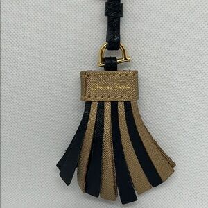 Draper James Grace & Charm Leather Key Ring / Bag Charm Genuine Leather